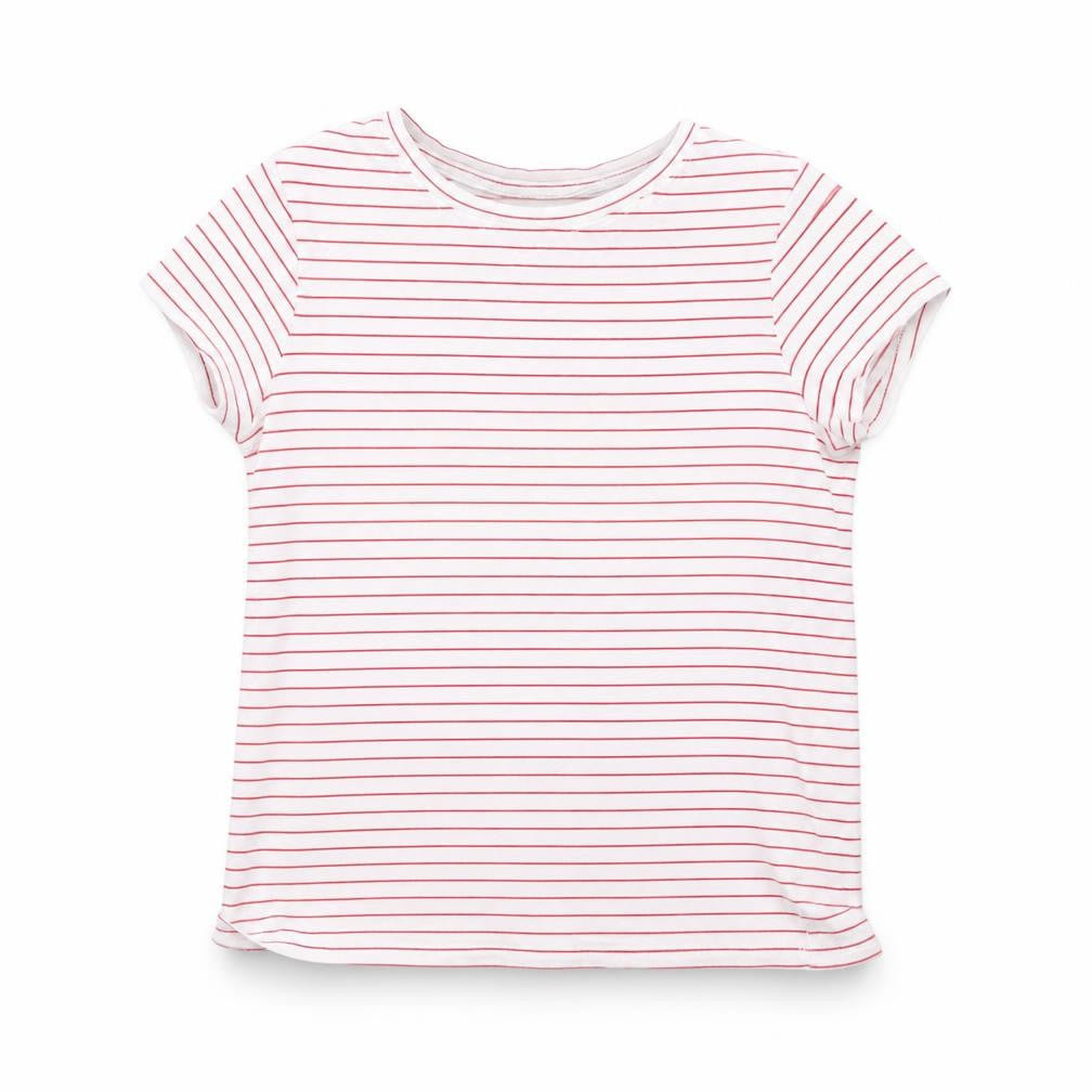 NEXT Girls Red Striped  Basic T-Shirt Size 8 Years