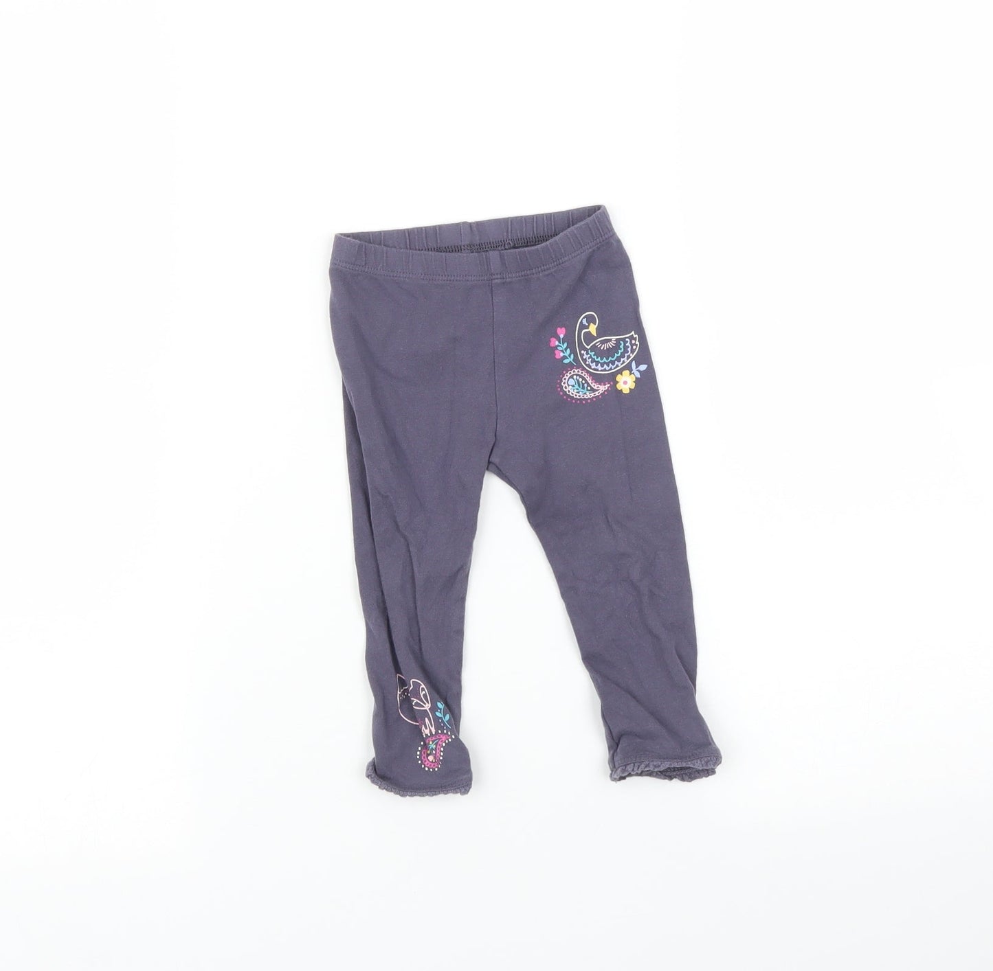 Nutmeg Baby Purple Floral   Leggings Size 9-12 Months