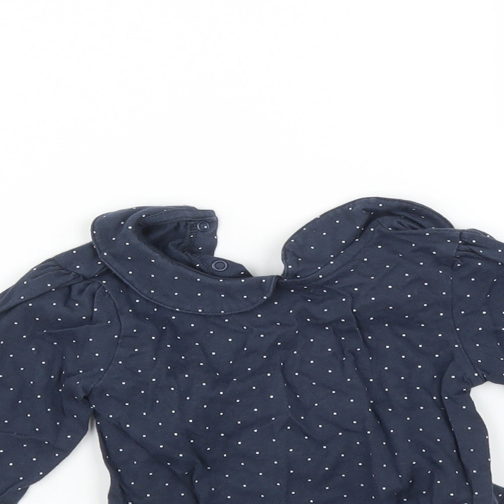 Nutmeg Baby Blue Spotted  Basic T-Shirt Size 9-12 Months