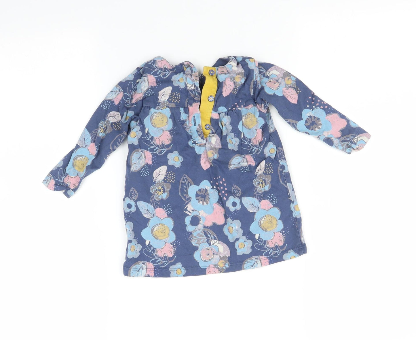 Marks and Spencer Baby Blue Floral  Basic T-Shirt Size 9-12 Months
