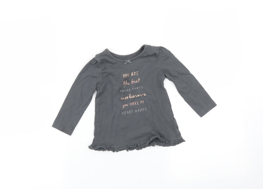 George Baby Grey   Basic T-Shirt Size 9-12 Months
