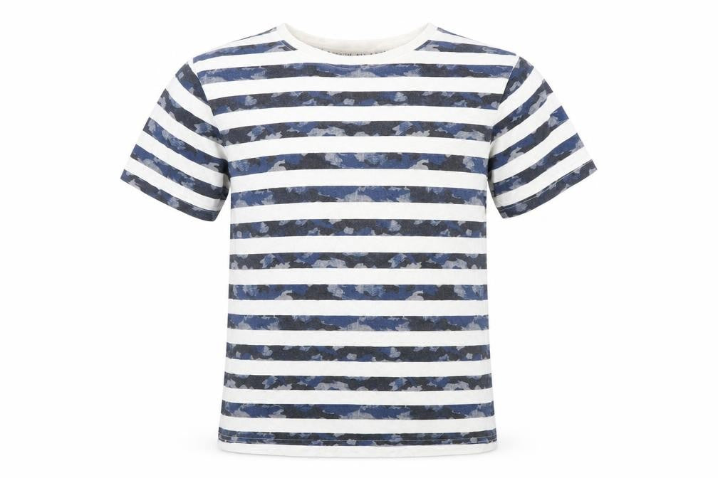 F&F Boys Blue Striped  Basic T-Shirt Size 11-12 Years