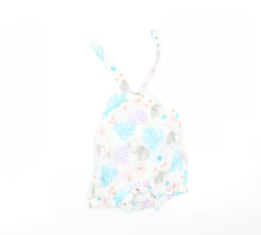 Marks and Spencer Baby Multicoloured   Romper One-Piece Size 0-3 Months  - Leaf print