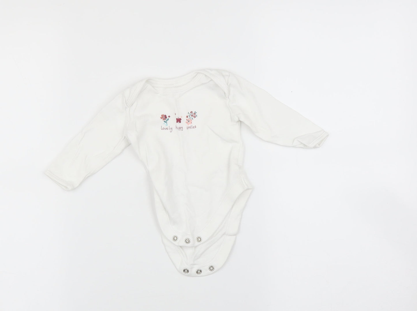 George Baby White   Babygrow One-Piece Size 0-3 Months