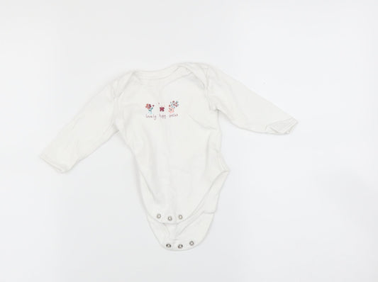 George Baby White   Babygrow One-Piece Size 0-3 Months
