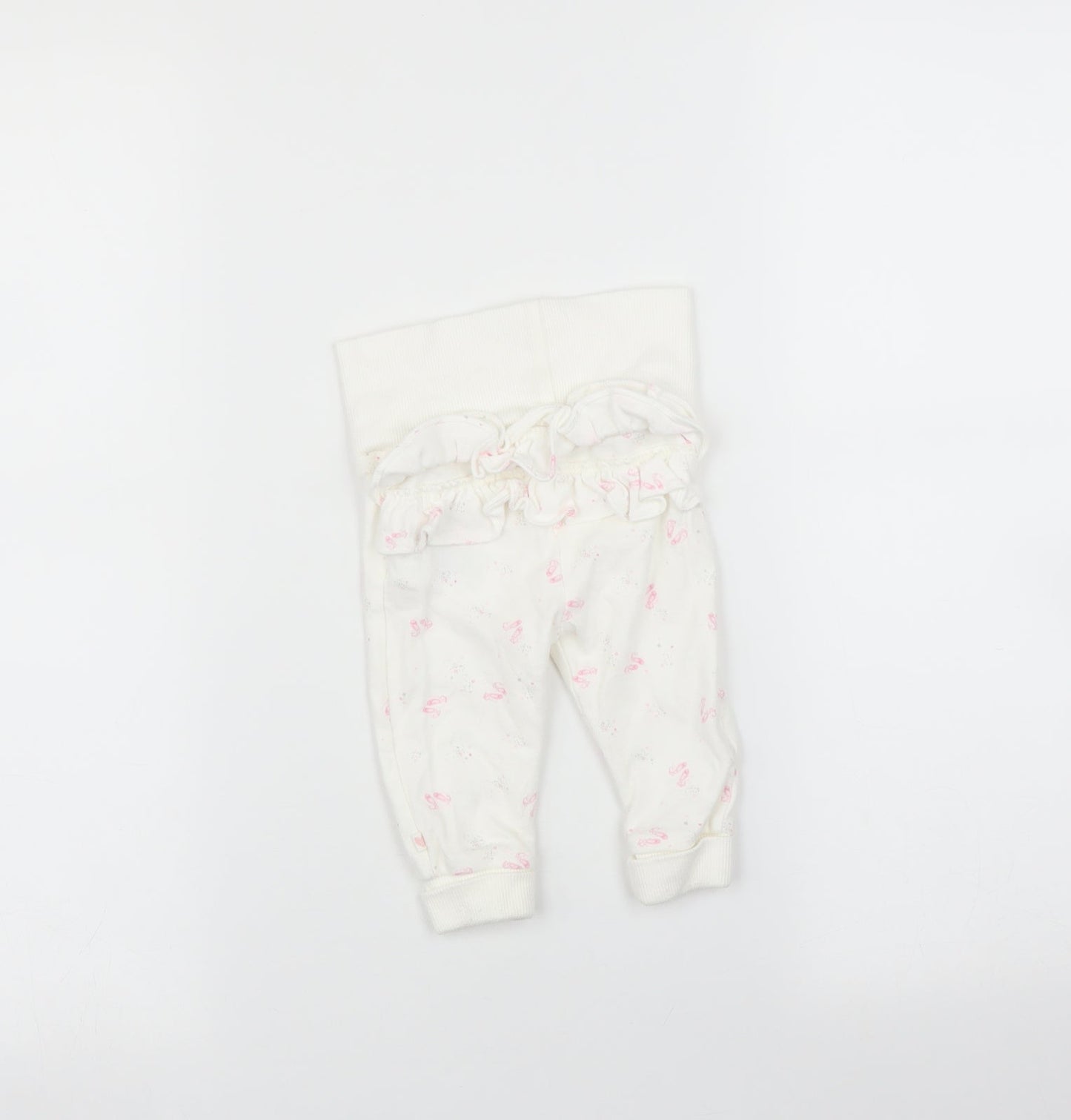 Mothercare Baby White Floral   Leggings Size 3-6 Months