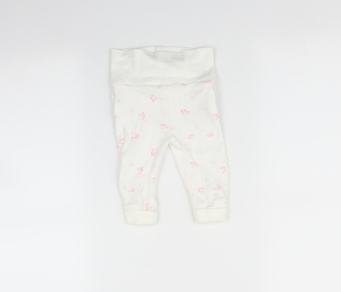 Mothercare Baby White Floral   Leggings Size 3-6 Months