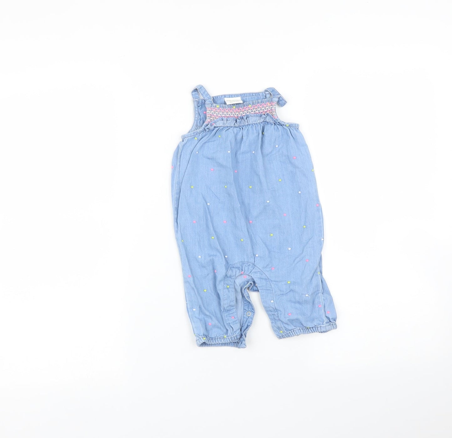F&F Baby Blue Spotted  Romper One-Piece Size 3-6 Months
