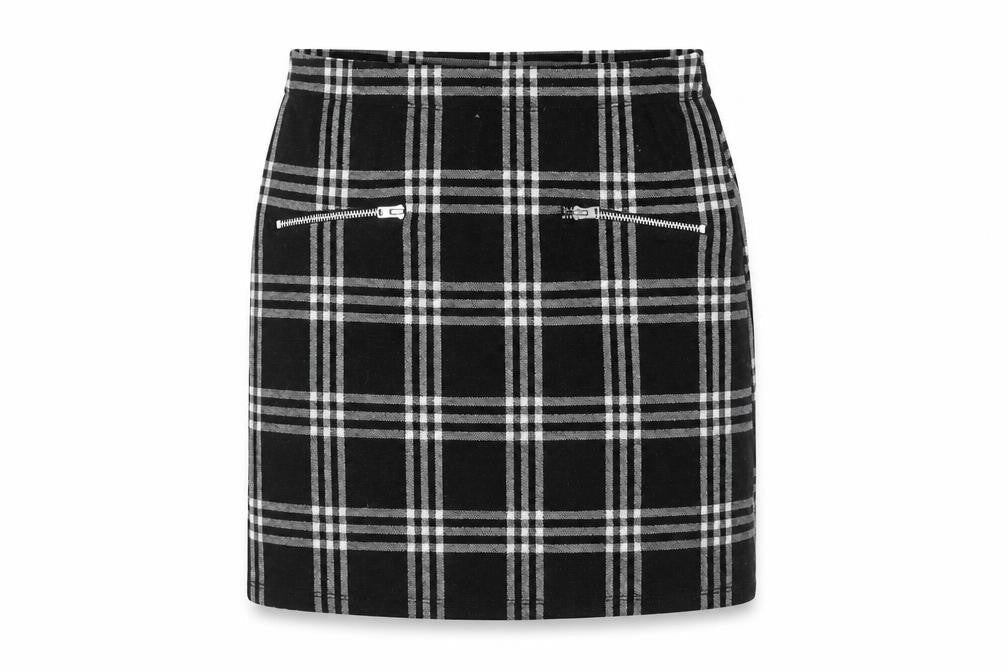 Miss Girls Grey Check  A-Line Skirt Size 12 Years