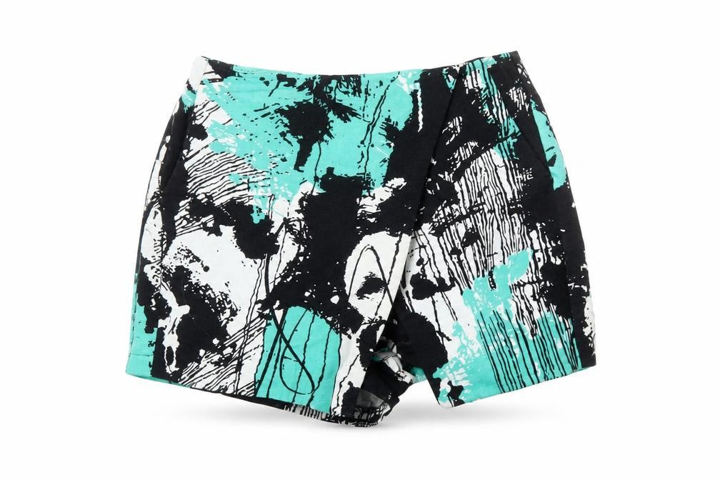 Topshop Womens Blue   A-Line Skort Size 8