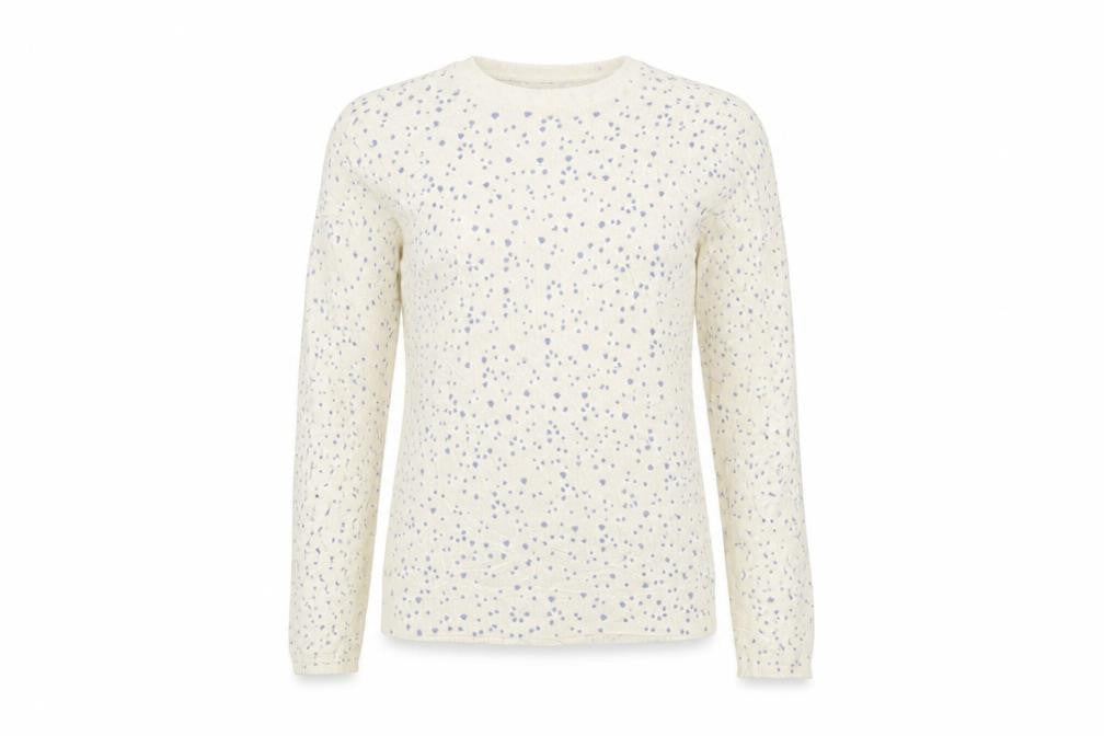 Marks & Spencer Womens White   Pullover Jumper Size 10  - Hearts