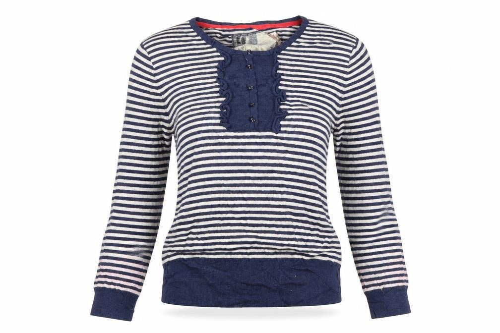 Debenhams Womens Blue Striped  Pullover Jumper Size 10