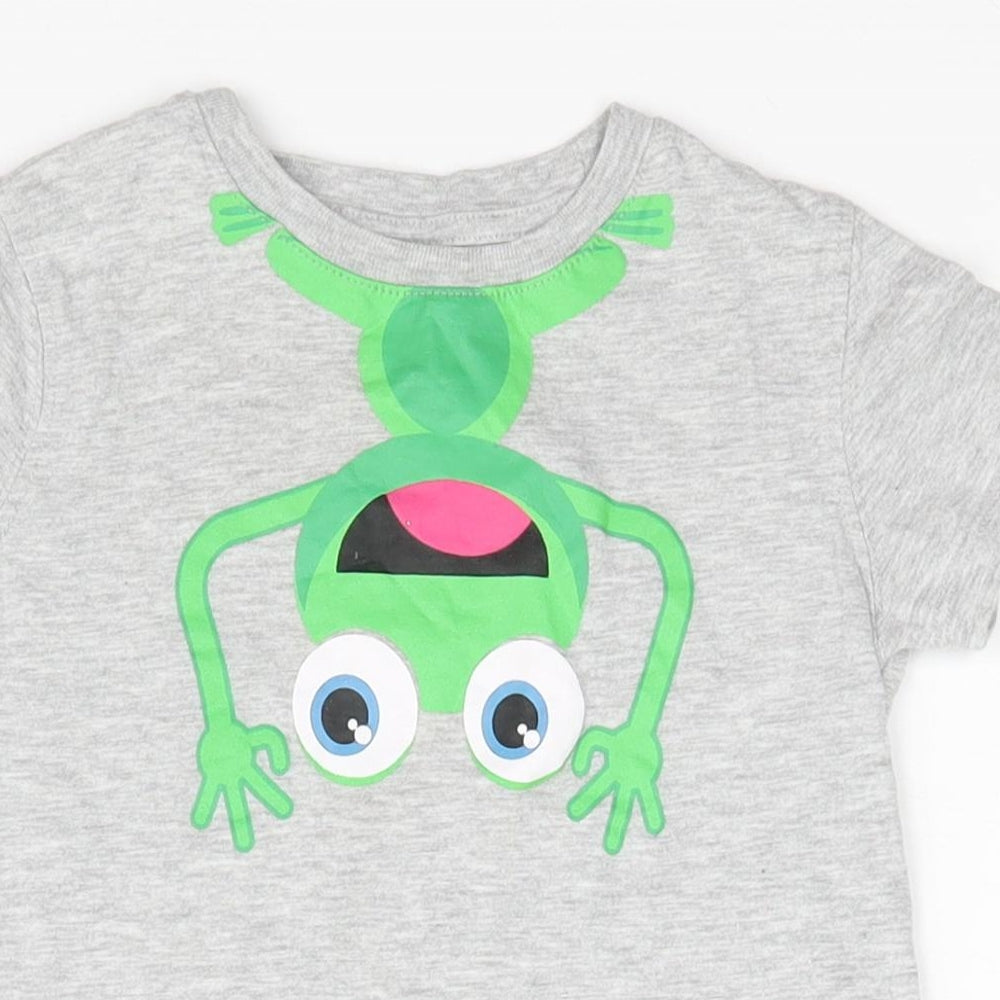 Pep & Co. Boys Grey   Basic T-Shirt Size 2-3 Years  - Frog
