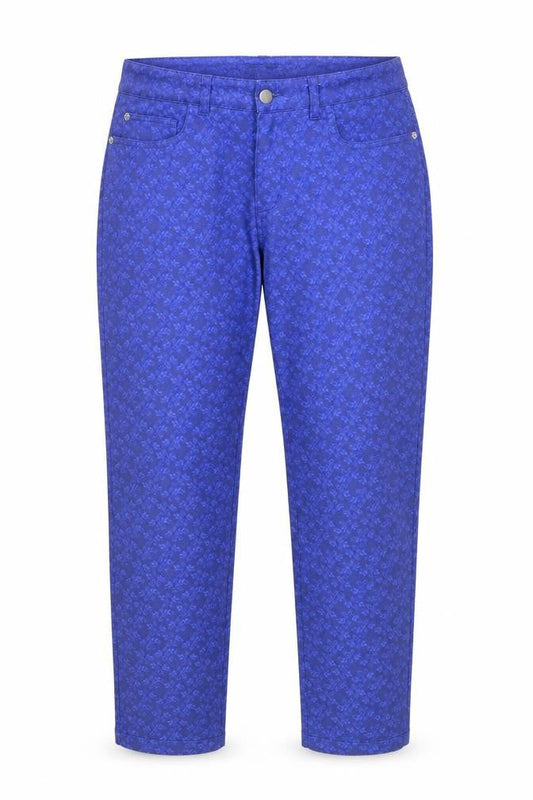 Sugar Crisp Womens Blue Floral  Cropped Jeans Size 10 L27 in