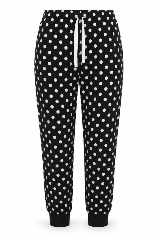 George Womens Black Polka Dot  Sweatpants Trousers Size 8 L26 in