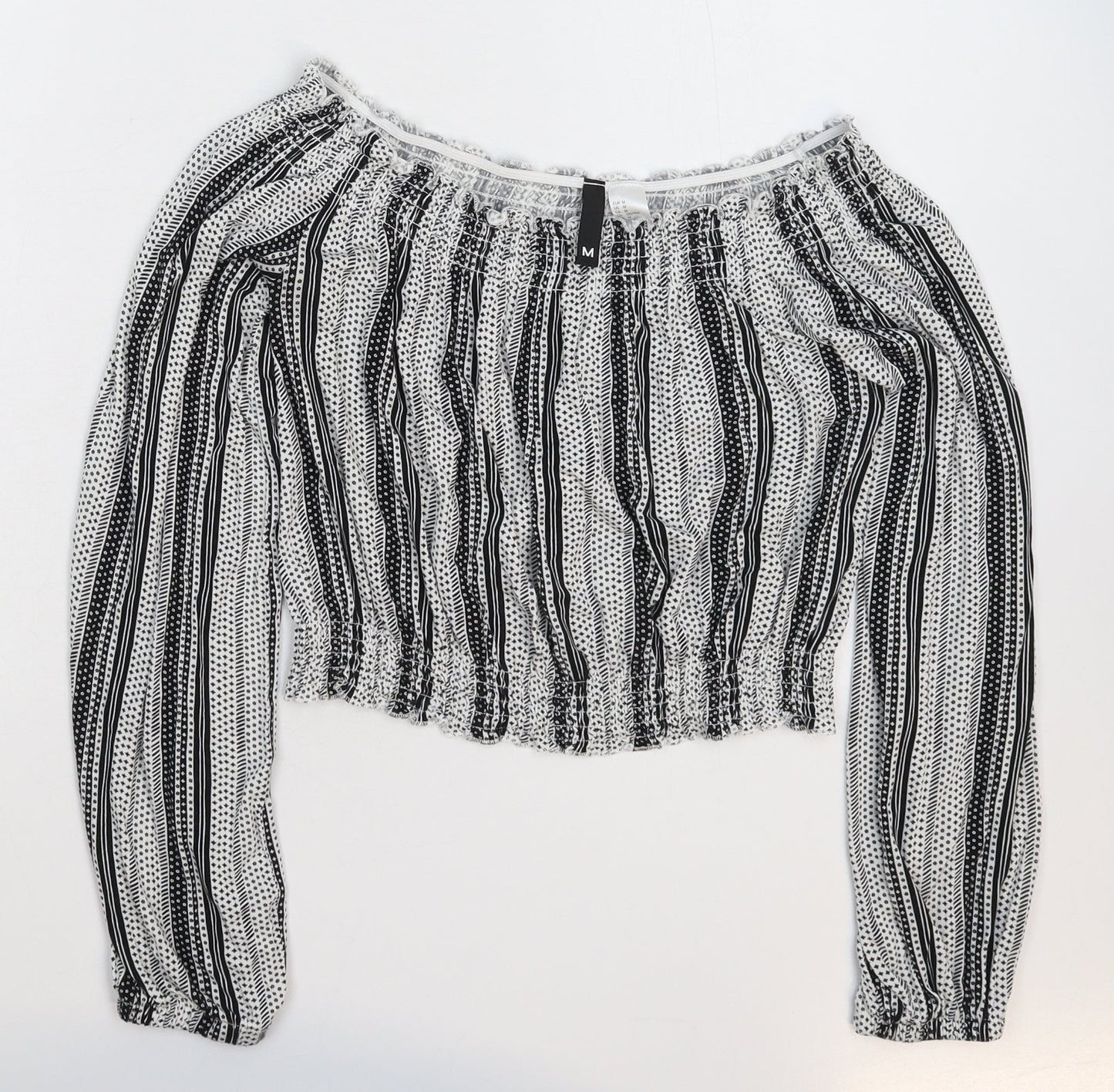 Divided Womens Multicoloured Striped  Basic Blouse Size M