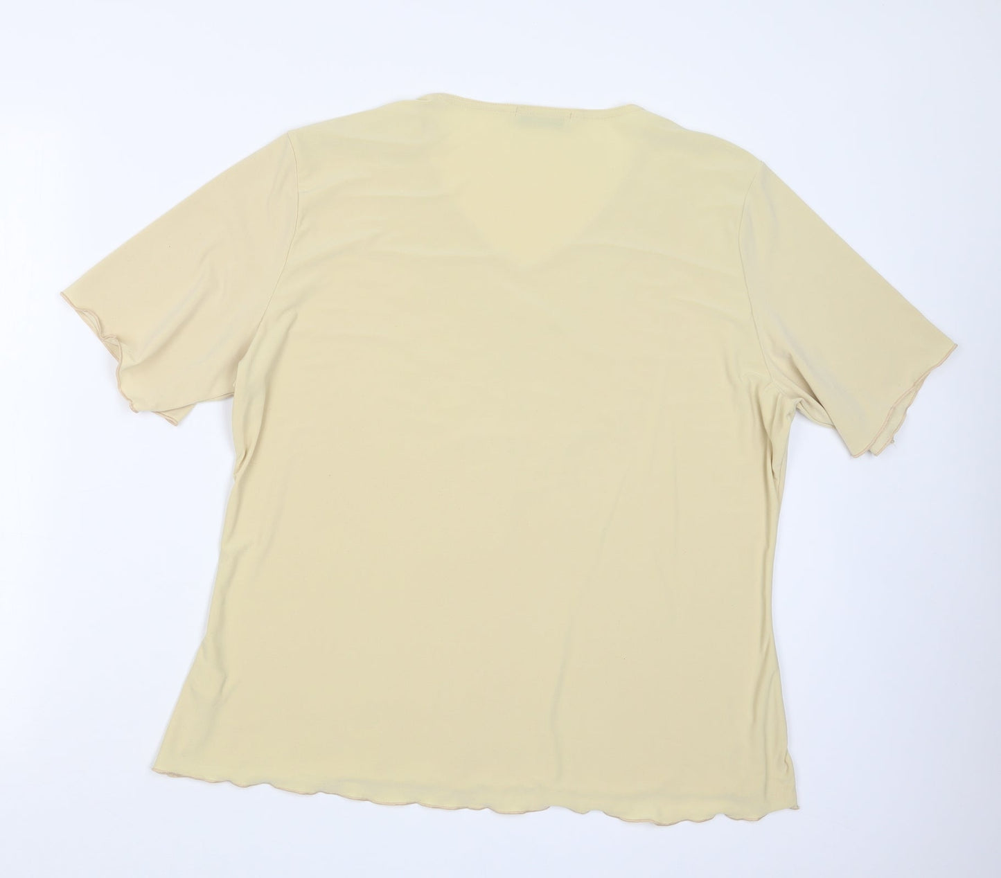 ALUST Womens Beige   Basic Blouse Size 2XL