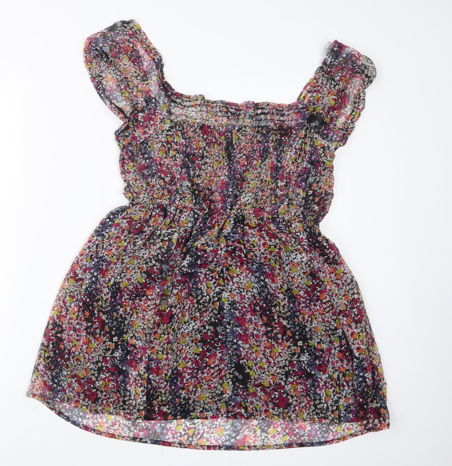 Atmosphere Womens Black Floral  Basic Blouse Size 14