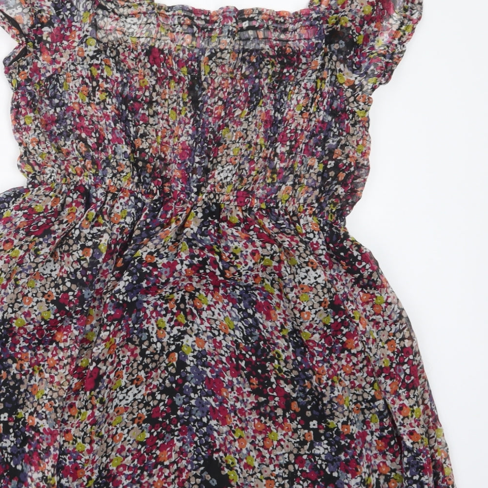 Atmosphere Womens Black Floral  Basic Blouse Size 14