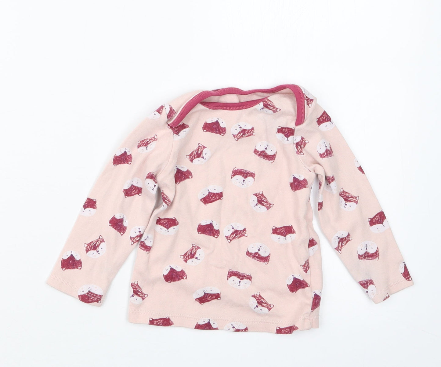 Nutmeg Girls Pink Geometric  Basic T-Shirt Size 18-24 Months