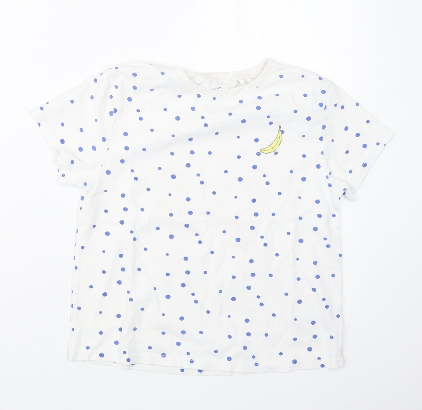 NEXT Girls Blue Polka Dot  Basic T-Shirt Size 10 Years