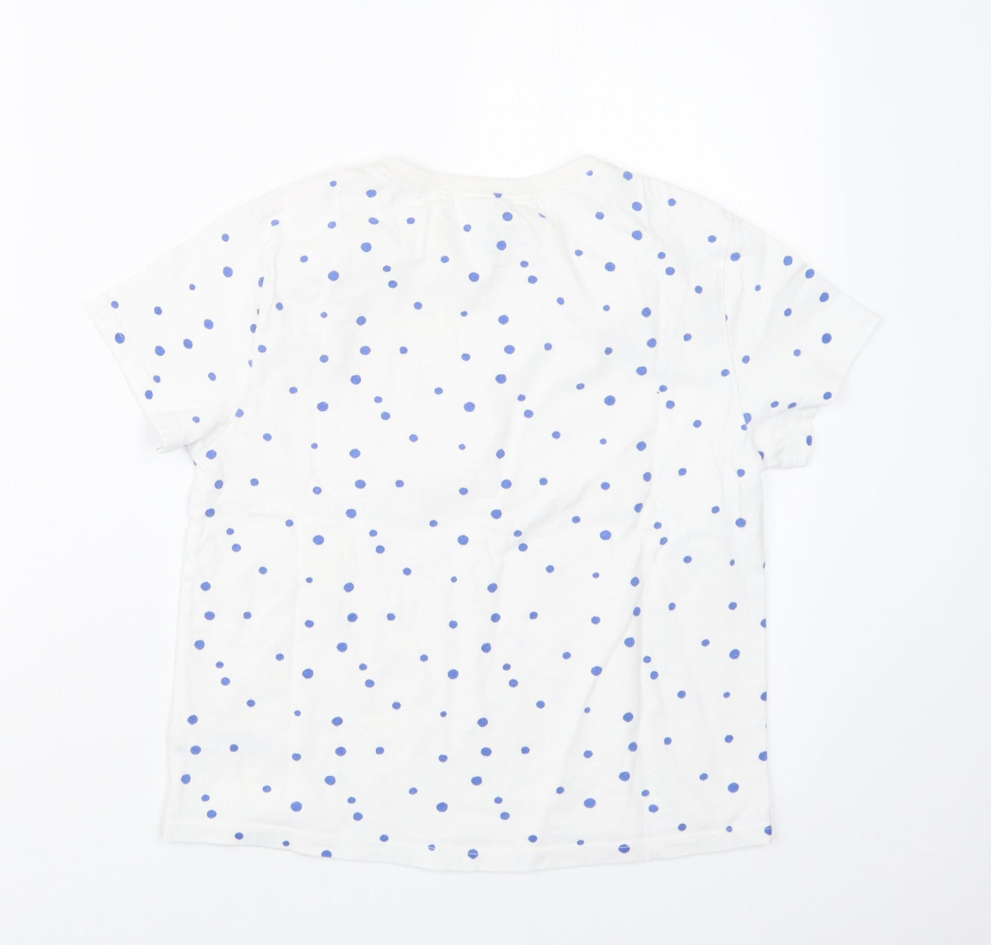 NEXT Girls Blue Polka Dot  Basic T-Shirt Size 10 Years