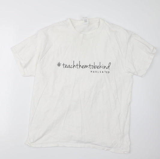 Gildan Womens White   Basic T-Shirt Size L