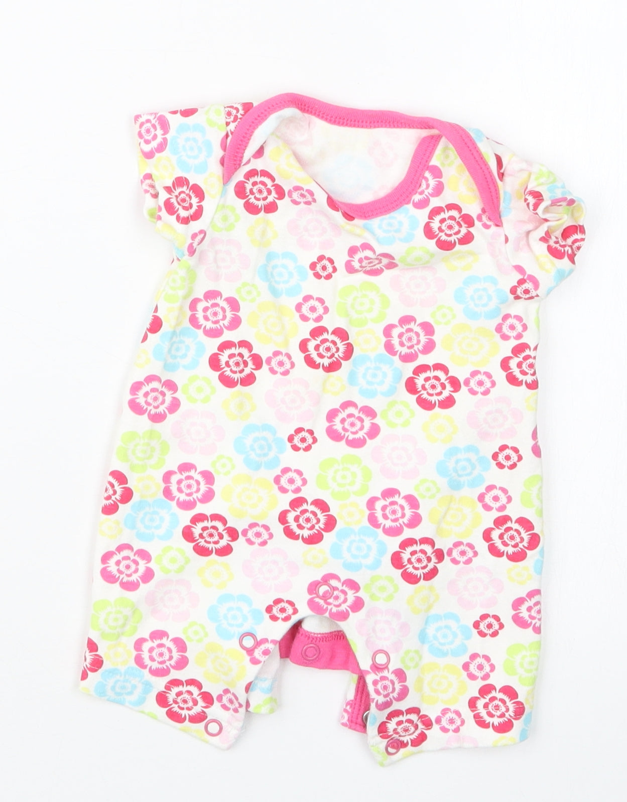 Tesco Girls Pink Geometric  Coverall Outfit/Set Size Newborn