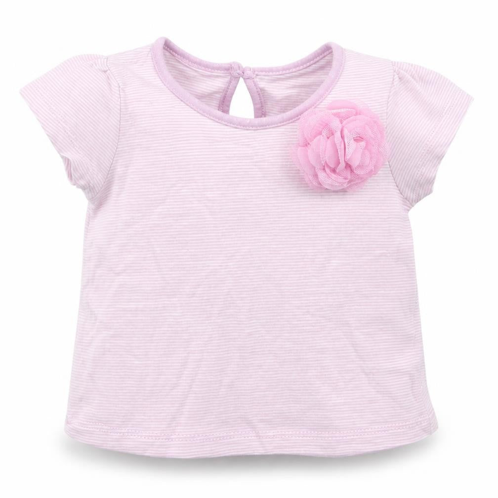 Matalan Girls Purple Striped  Basic T-Shirt Size 3-6 Months