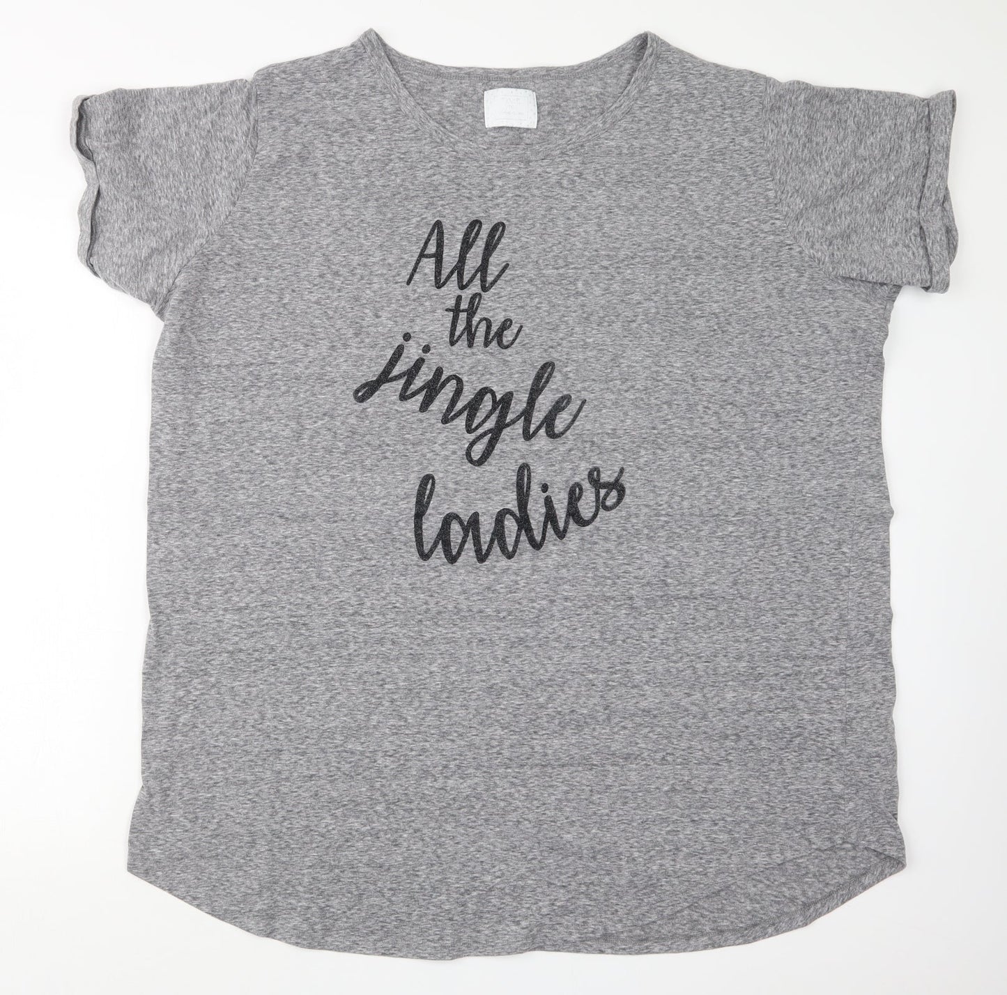 Matalan Womens Grey Geometric  Top Pyjama Top Size 20  - Christmas