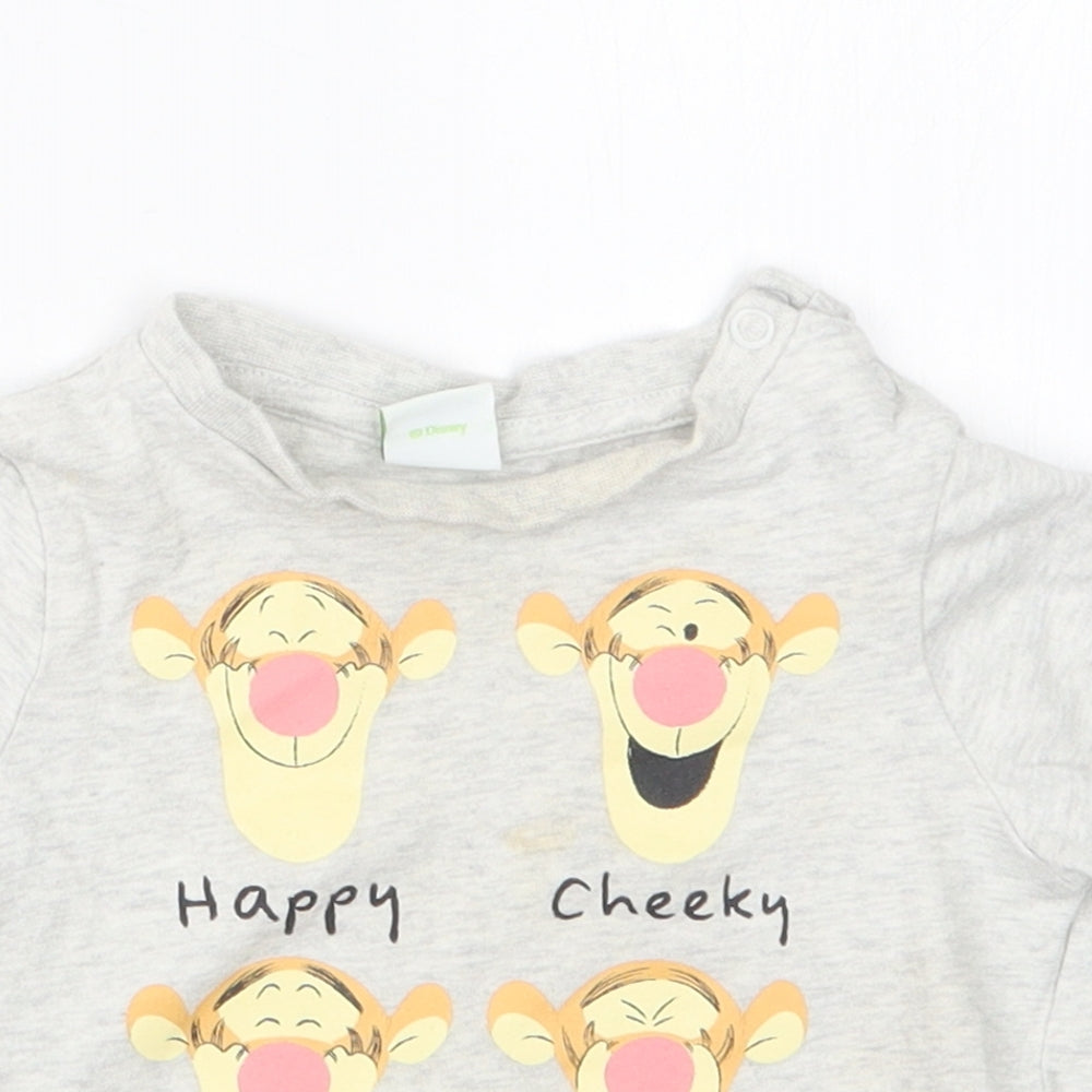 Disney Baby Baby Grey   Basic T-Shirt Size 6-9 Months  - Tigger