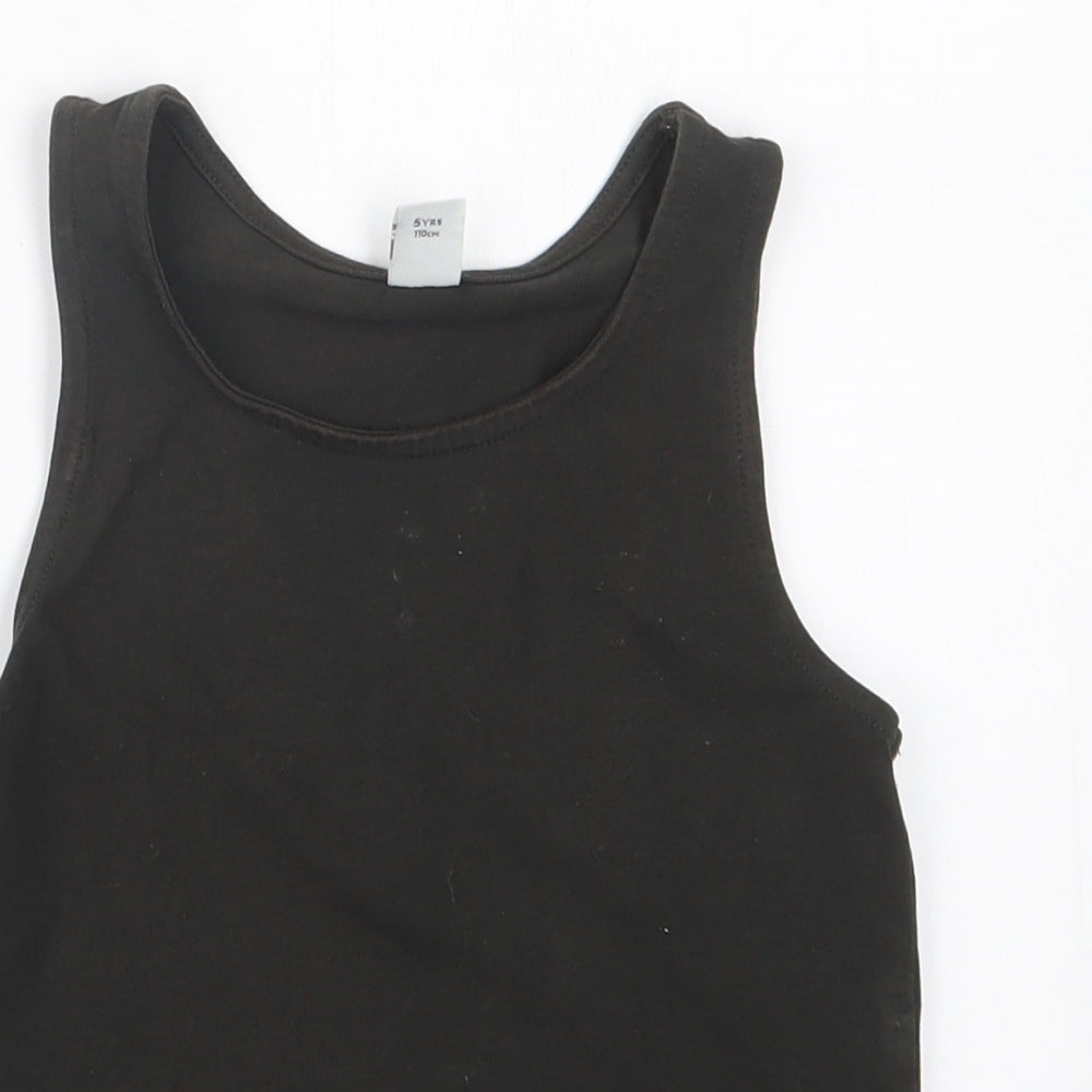 TU Girls Black   Basic Tank Size 5 Years