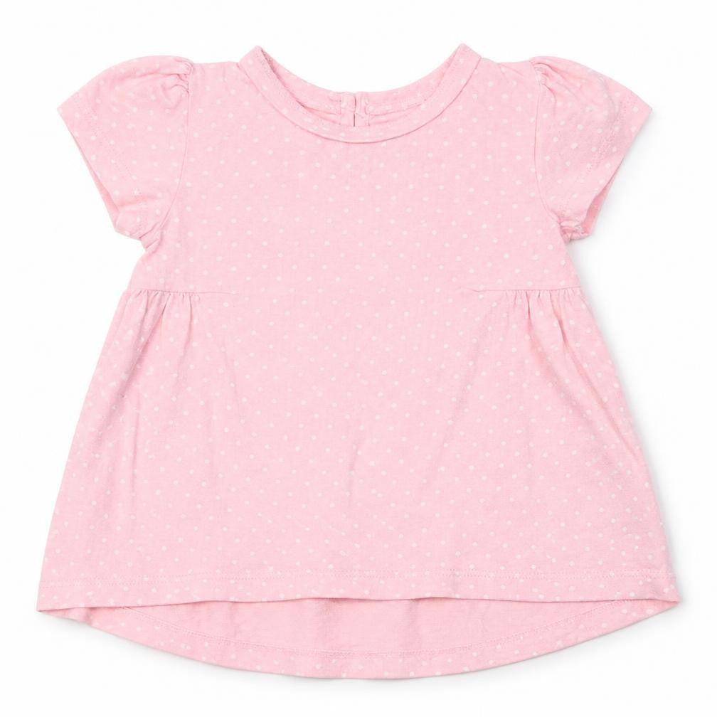 Mothercare Girls Pink Polka Dot  Basic T-Shirt Size 3-6 Months