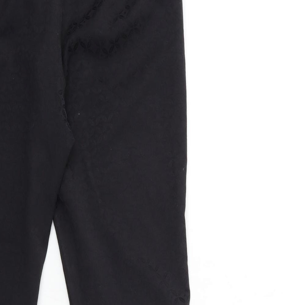 Papaya Womens Black Geometric  Trousers  Size 10 L27 in