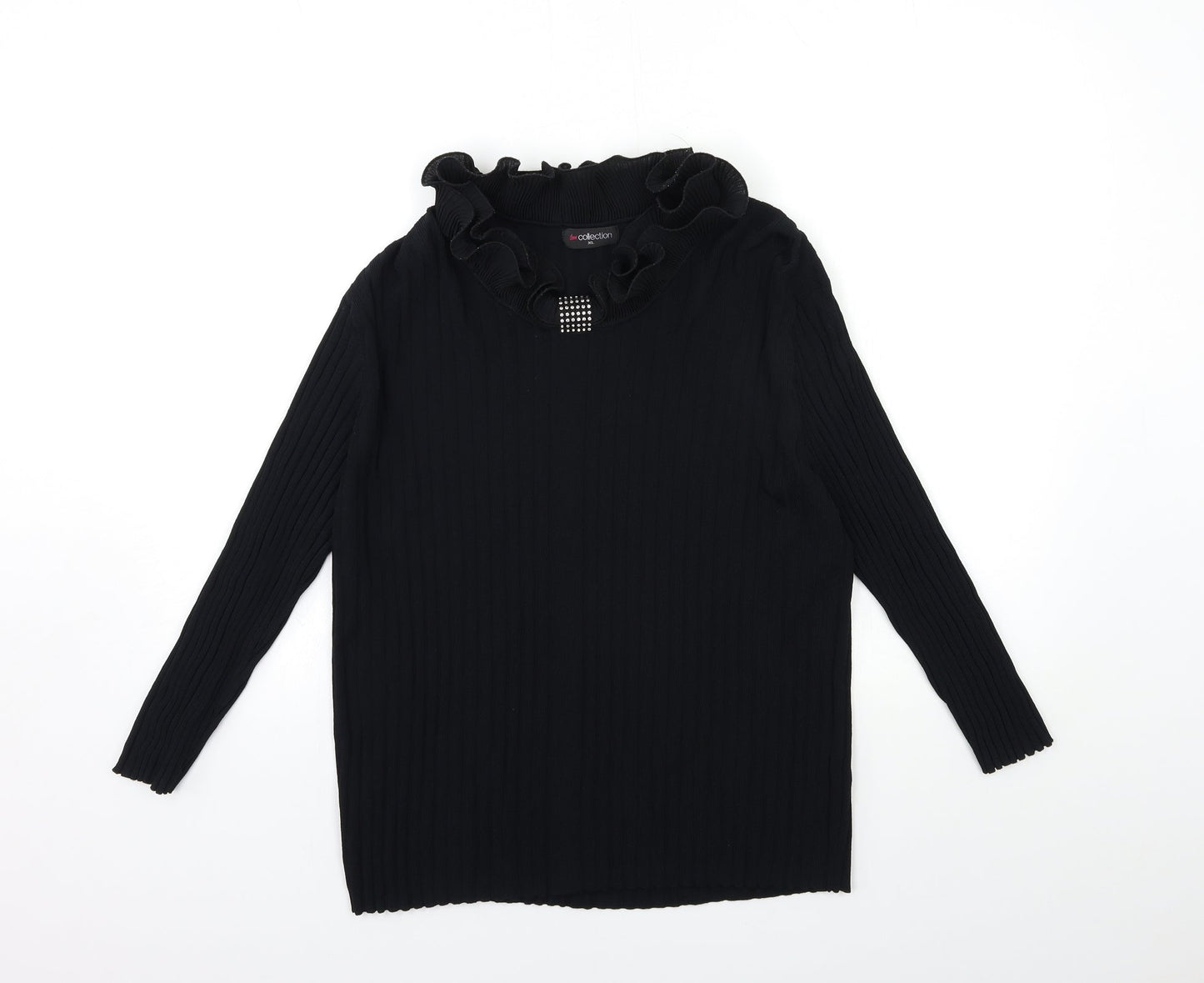 Bonmarché Womens Black  Knit Pullover Jumper Size XL