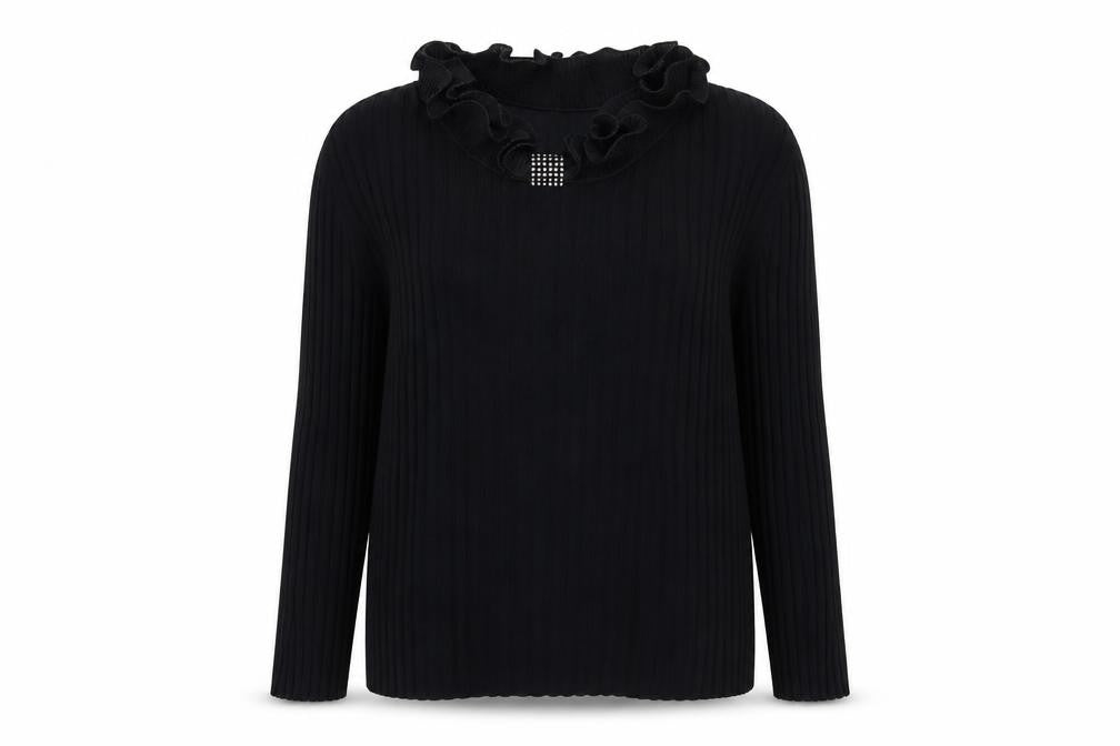 Bonmarché Womens Black Knit Pullover Jumper Size XL