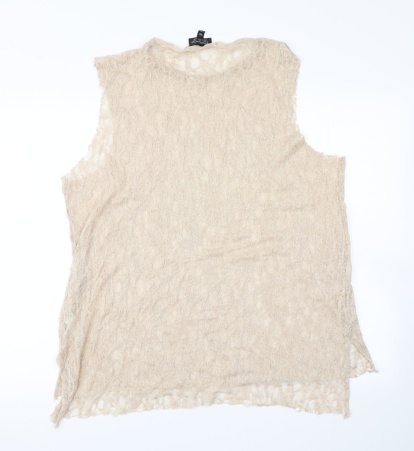 Topshop Womens Beige   Basic Tank Size 16