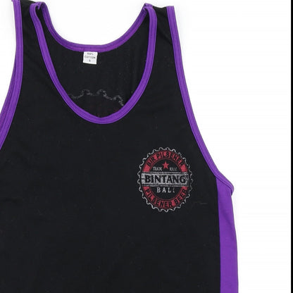 Pilsen Beer Womens Black Colourblock  Basic Tank Size S