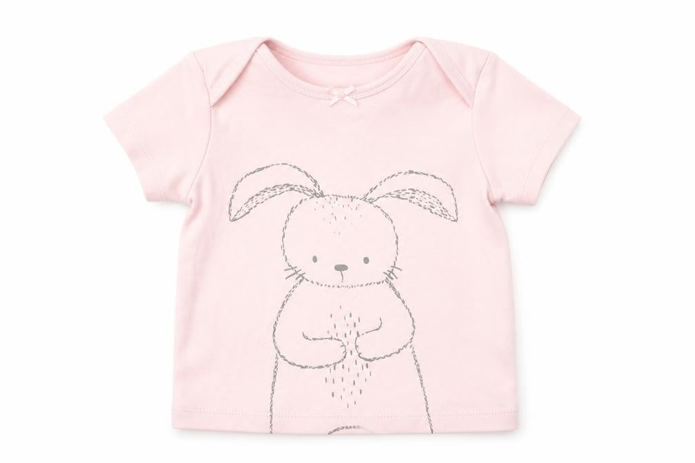 Fred & Flo Girls Pink   Basic T-Shirt Size 6-9 Months
