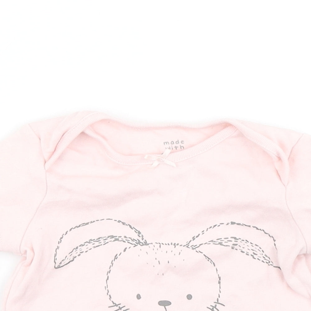 Fred & Flo Girls Pink   Basic T-Shirt Size 6-9 Months