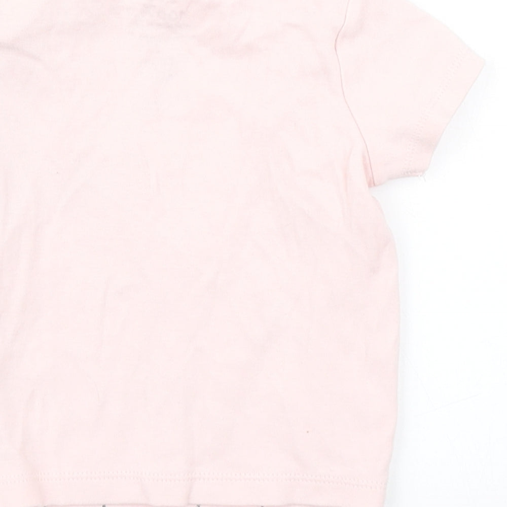 Fred & Flo Girls Pink   Basic T-Shirt Size 6-9 Months