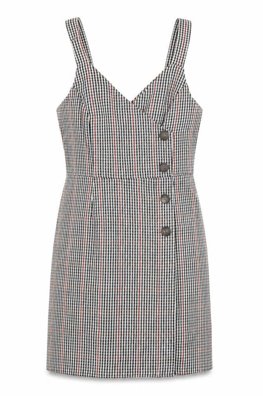 Primark Womens Blue Check  Pencil Dress  Size 6