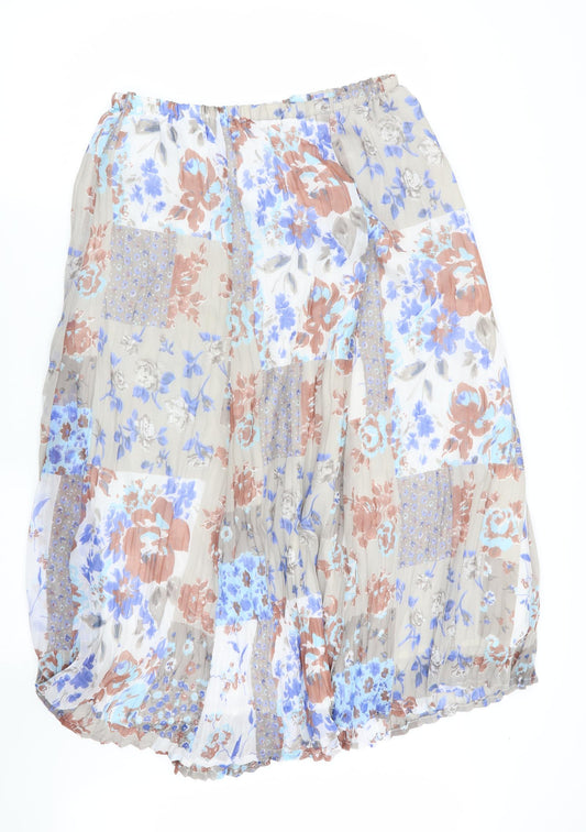 Changes Womens Multicoloured Floral  Flare Skirt Size 12  - Stretch waistband