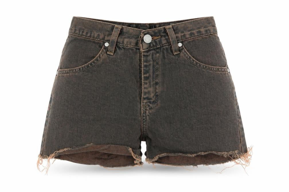 Zero London Womens Multicoloured  Denim Hot Pants Shorts Size 26 in
