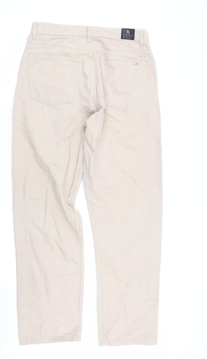 chen Mens Beige   Straight Jeans Size 32 in L31 in