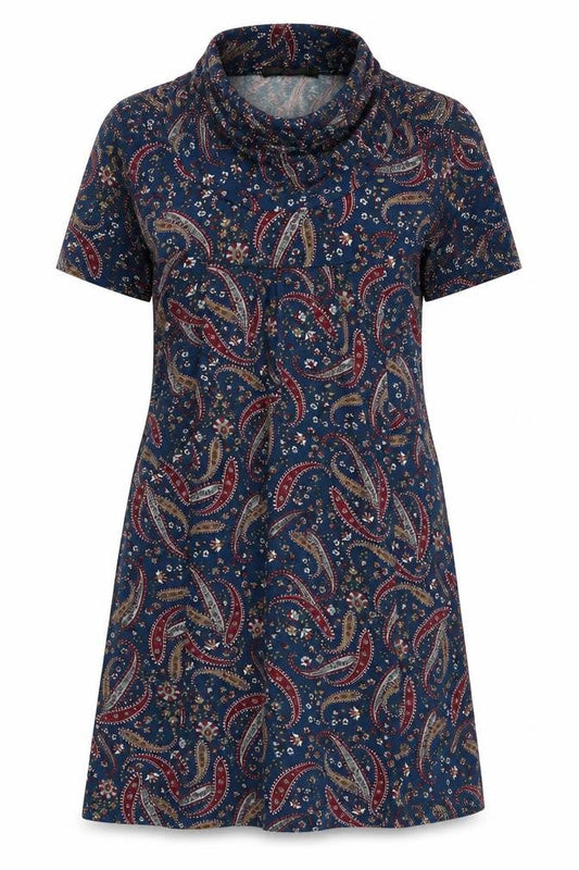 tenki Womens Multicoloured Geometric  T-Shirt Dress  Size L