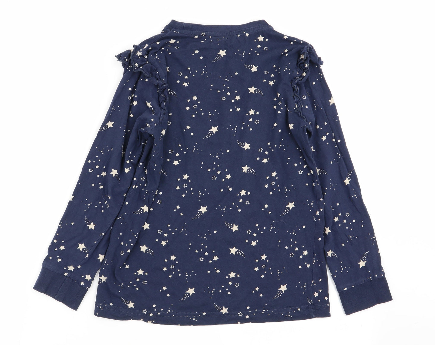 Matalan Girls Blue Geometric  Basic T-Shirt Size 11 Years