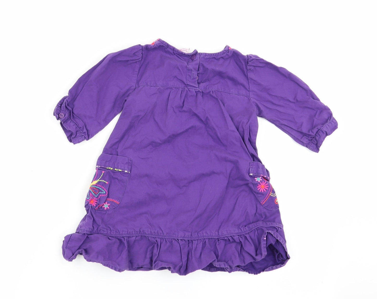 Butterfly Girls Purple Floral  Fit & Flare  Size 3 Years