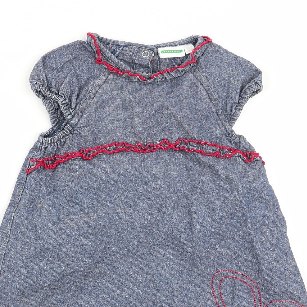 Vertbaudet Girls Blue   Fit & Flare  Size 2-3 Years