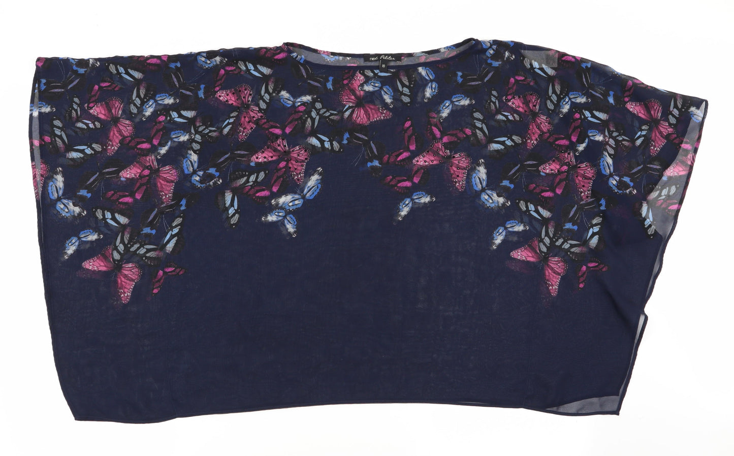 NEXT Womens Blue Floral  Basic Blouse Size 10